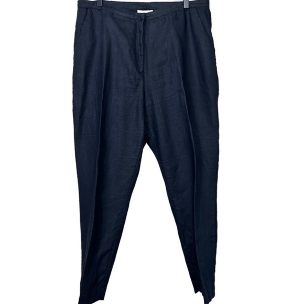 Elk Black Linen High Waisted Tapered Pants